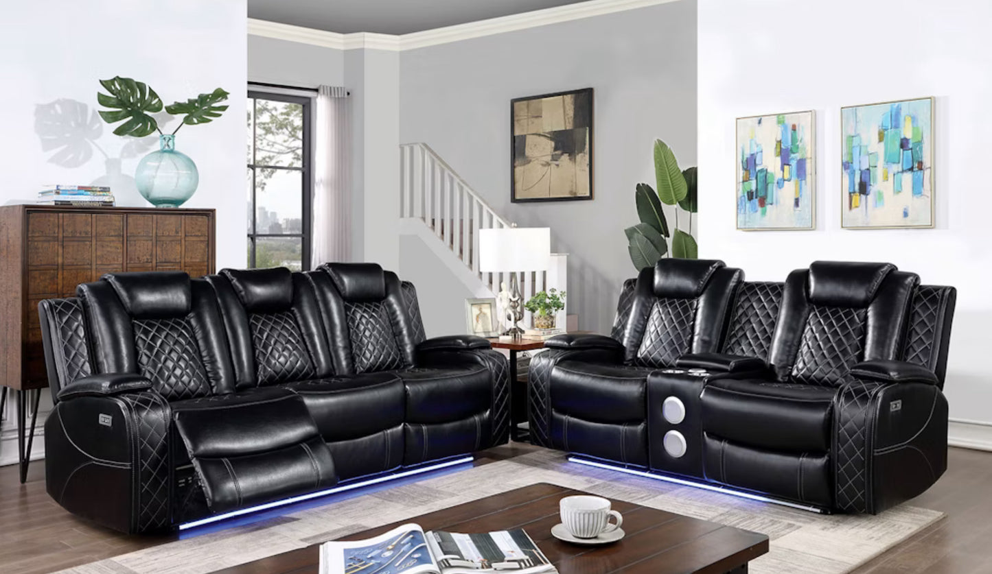 Party Sofa and Loveseat CM6081-PM-2PC