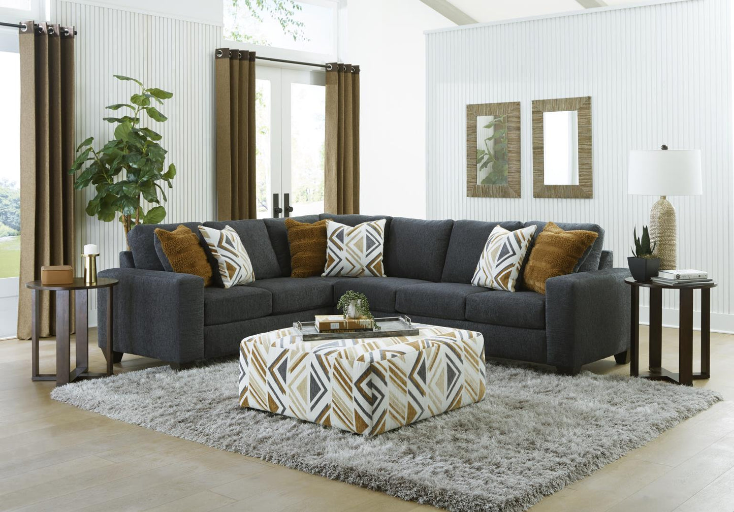 2221 Marquette Smoke 3PC with Ottoman